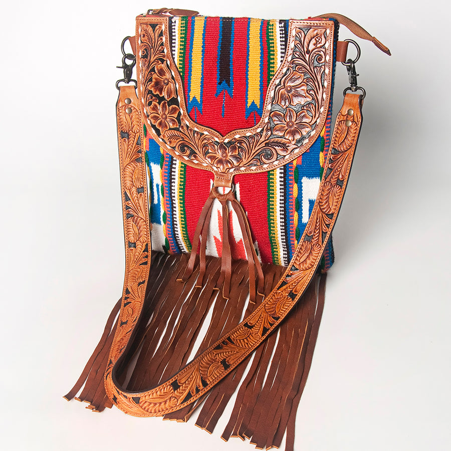 American Darling Large Crossbody Hand Tooled Saddle Blanket Genuine Leather Western Women Bag Handbag Purse | for - Uhorse