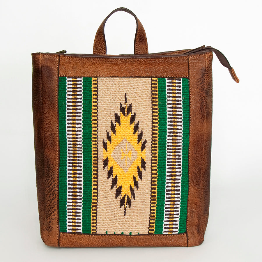 American Darling Backpack Saddle Blanket Fabric Genuine Leather Western Women Bag | for Laptop School Purse Travel