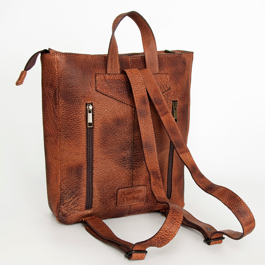 American Darling Backpack Saddle Blanket Fabric Genuine Leather Western Women Bag | for Laptop School Purse Travel