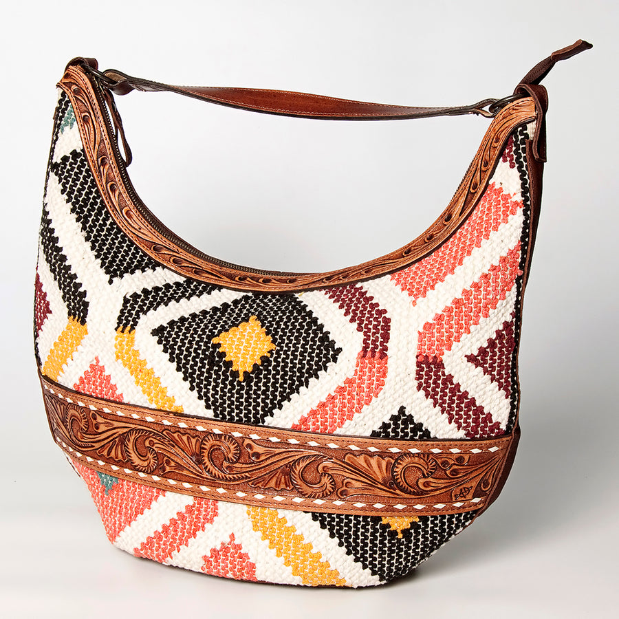 American Darling Hobo Hand Tooled Saddle Blanket Genuine Leather Western Women Bag | Handbag Purse Bags for Cute - Uhorse