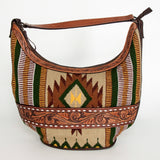 American Darling HOBO Hand Tooled Hair-on Genuine Leather women bag western handbag purse