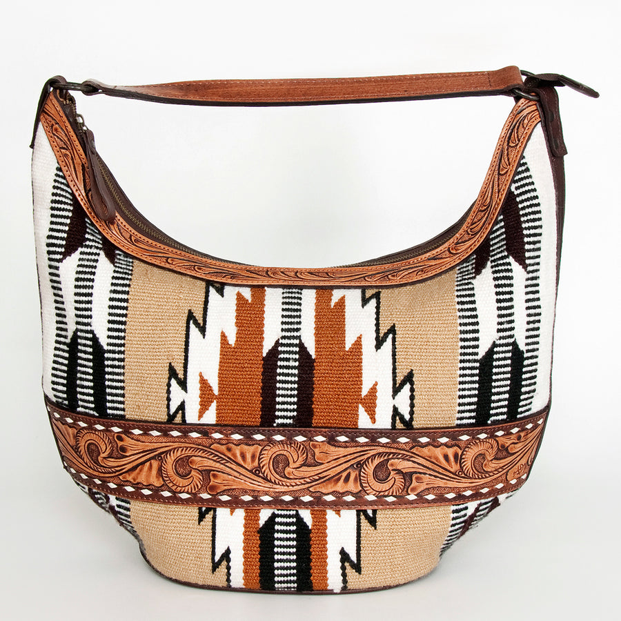 American Darling Hobo Hand Tooled Saddle Blanket Genuine Leather Western Women Bag | Handbag Purse Bags for Cute