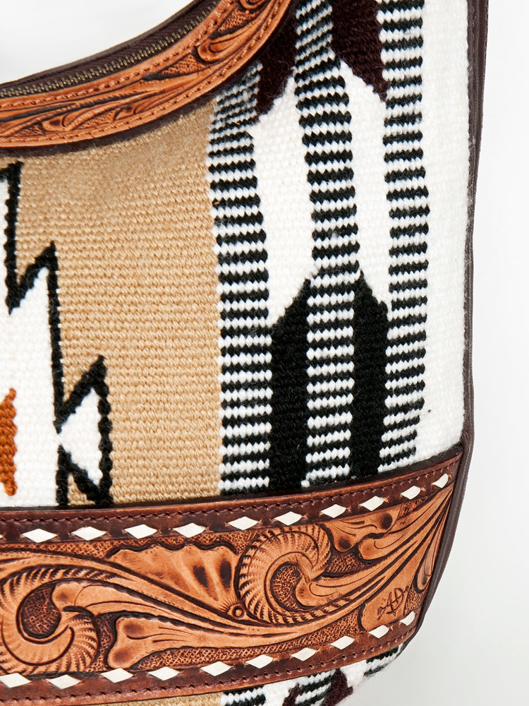 American Darling Hobo Hand Tooled Saddle Blanket Genuine Leather Western Women Bag | Handbag Purse Bags for Cute