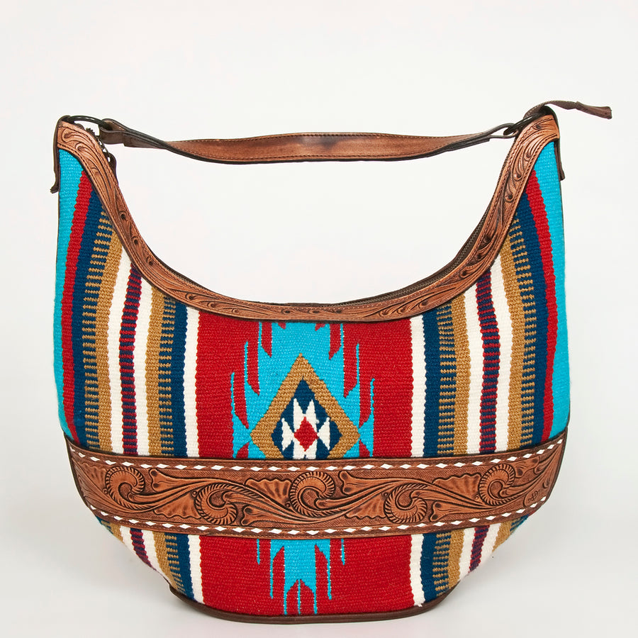 American Darling Hobo Hand Tooled Saddle Blanket Genuine Leather Western Women Bag | Handbag Purse Bags for Cute