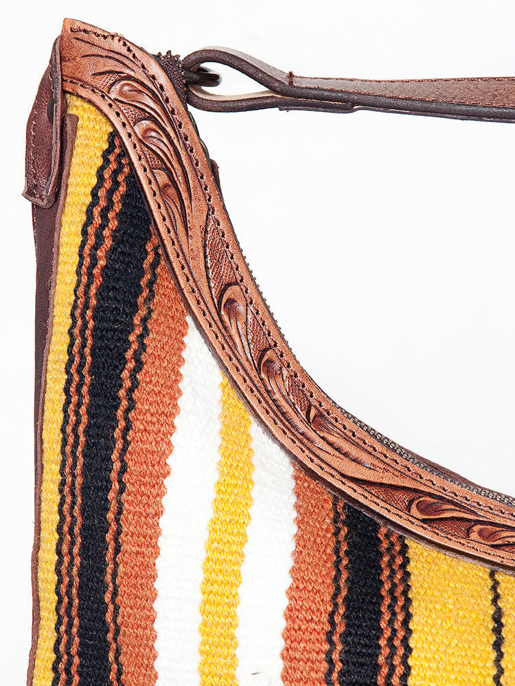 American Darling Hobo Hand Tooled Saddle Blanket Genuine Leather Western Women Bag | Handbag Purse Bags for Cute