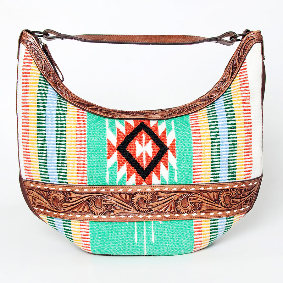 American Darling Hobo Hand Tooled Saddle Blanket Genuine Leather Western Women Bag | Handbag Purse Bags for Cute