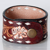 American Darling ADBRF181 Hand tooled carved Genuine Leather Bracelet women