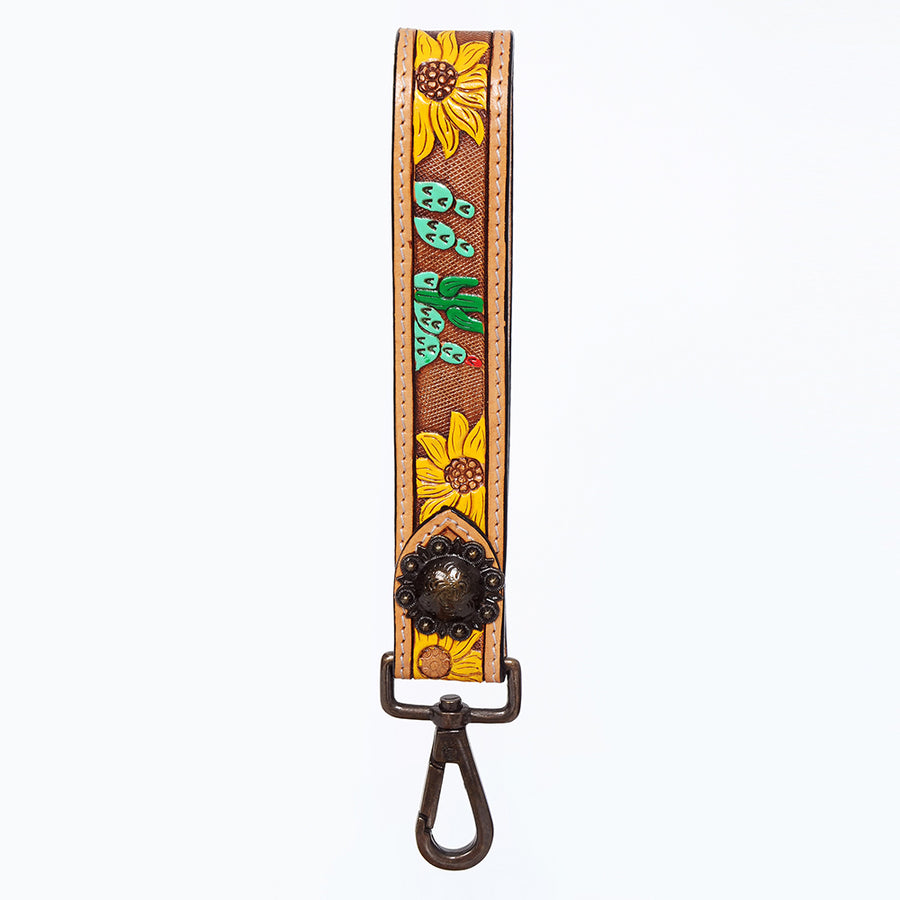 American Darling Hand Tooled Genuine Leather Handle Strap for Wristlet Bag Phone Wrist Keychain Wallet Purse Clutch Cellphone