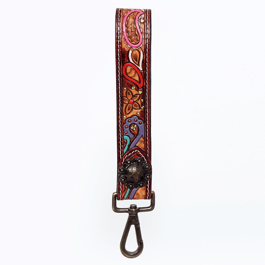 American Darling Hand Tooled Genuine Leather Handle Strap for Wristlet Bag Phone Wrist Keychain Wallet Purse Clutch Cellphone