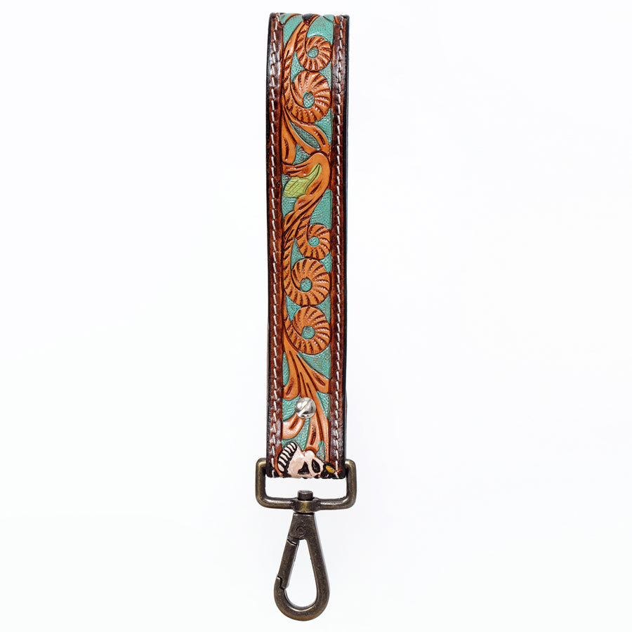 American Darling Hand Tooled Genuine Leather Handle Strap for Wristlet Bag Phone Wrist Keychain Wallet Purse Clutch Cellphone