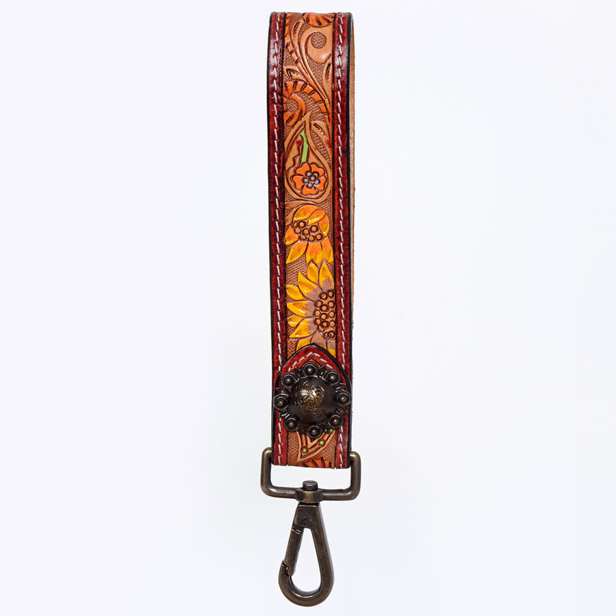 American Darling Hand Tooled Genuine Leather Handle Strap for Wristlet Bag Phone Wrist Keychain Wallet Purse Clutch Cellphone