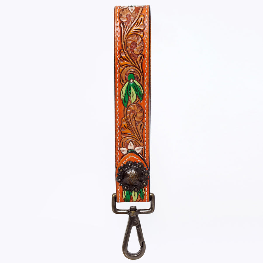 American Darling Hand Tooled Genuine Leather Handle Strap for Wristlet Bag Phone Wrist Keychain Wallet Purse Clutch Cellphone
