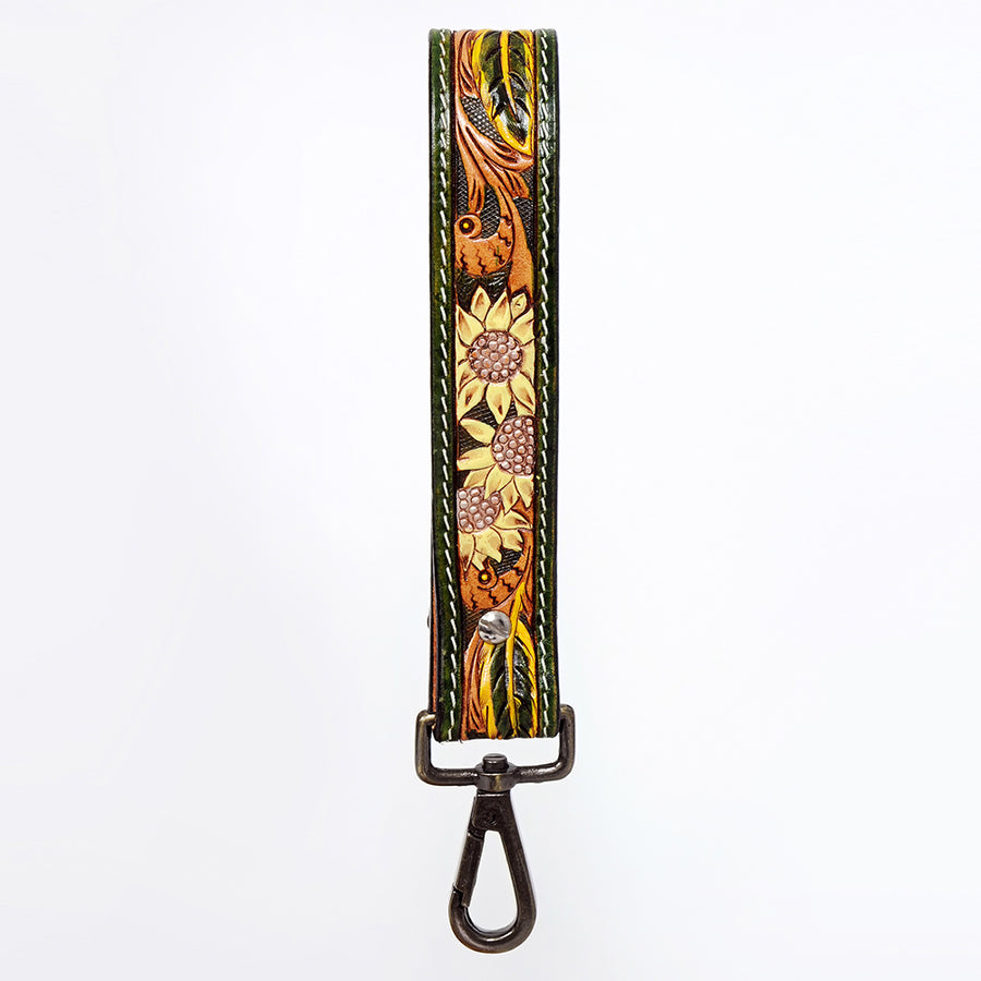 American Darling Hand Tooled Genuine Leather Handle Strap for Wristlet Bag Phone Wrist Keychain Wallet Purse Clutch Cellphone
