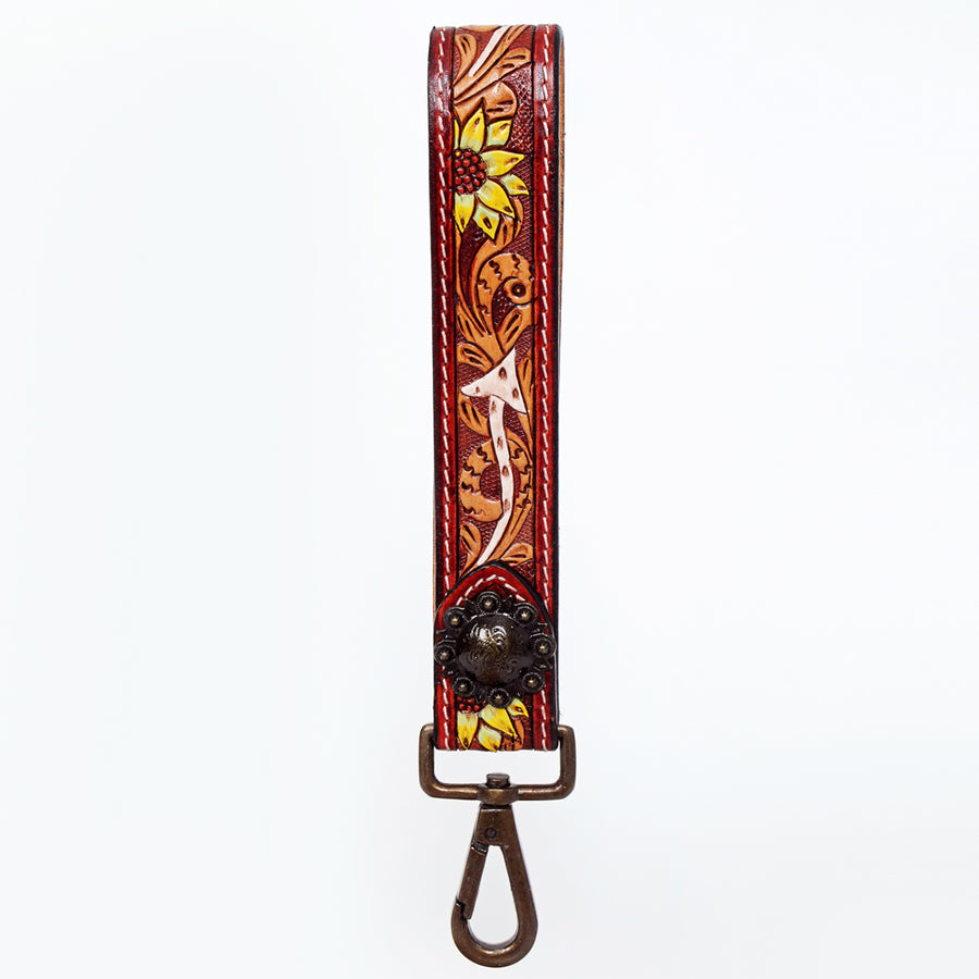 American Darling Hand Tooled Genuine Leather Handle Strap for Wristlet Bag Phone Wrist Keychain Wallet Purse Clutch Cellphone