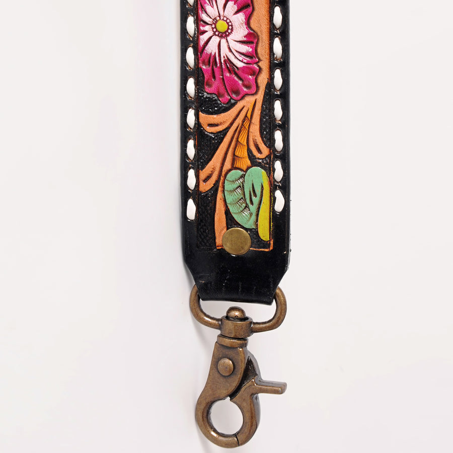American Darling Hand Tooled Genuine Leather Crossbody Handle Strap for Bags Phone Wallet Purse Clutch