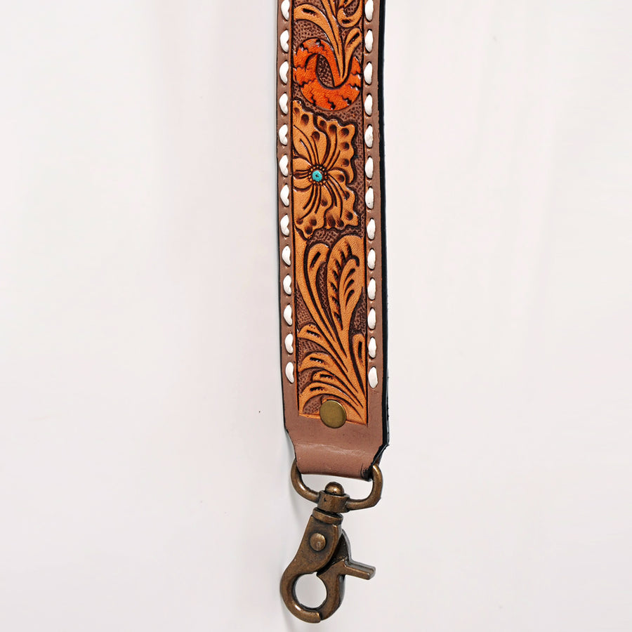 American Darling Hand Tooled Genuine Leather Crossbody Handle Strap for Bags Phone Wallet Purse Clutch