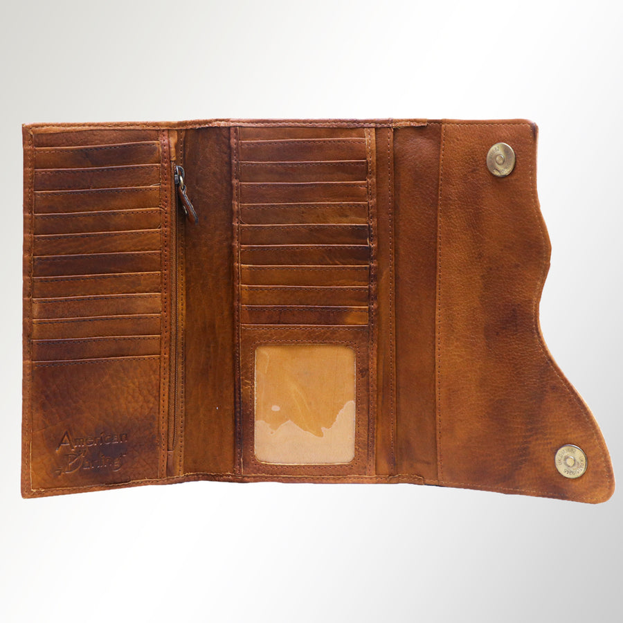 American Darling Small Cross body Bag, Hand Painted Western Scene, Vegetable Tanned Full Grain Leather, 4in (H) X 8in (W) X 1in (D)