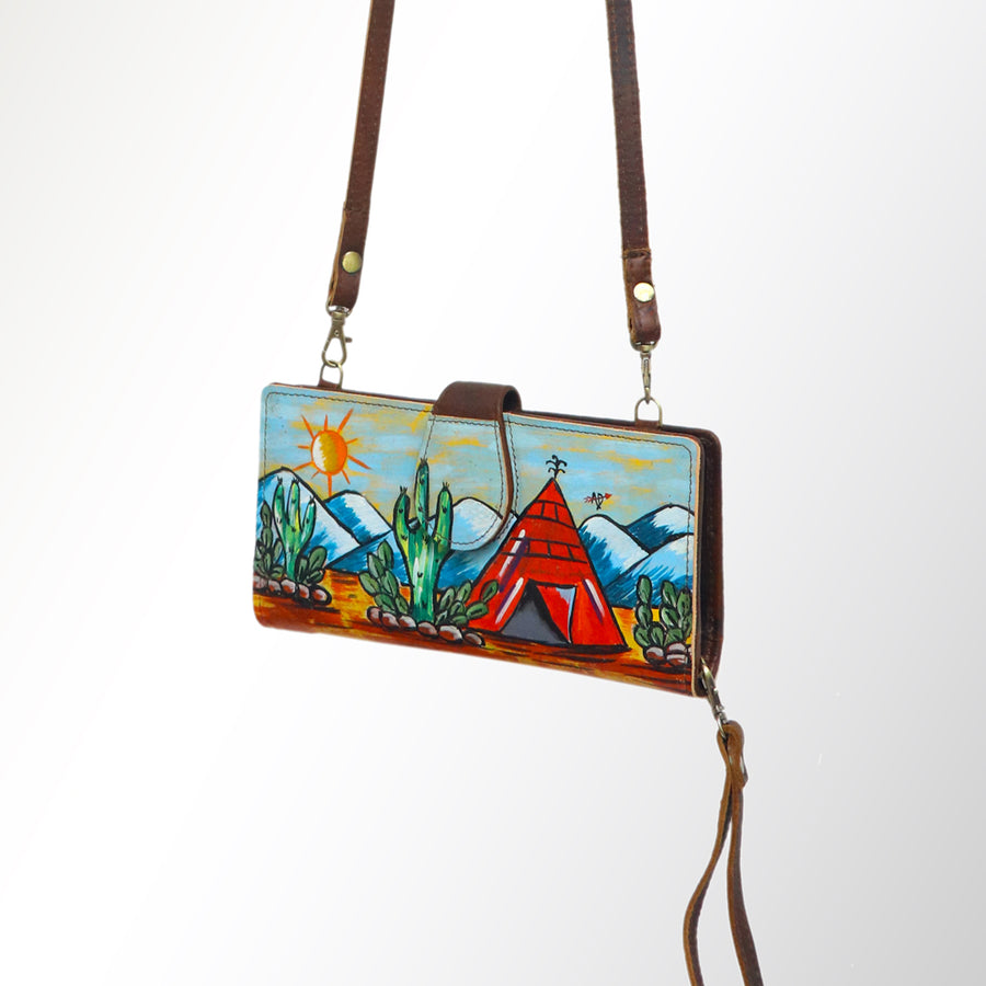 American Darling Hand-Painted Western Leather Small Cross body Bag - Uhorse