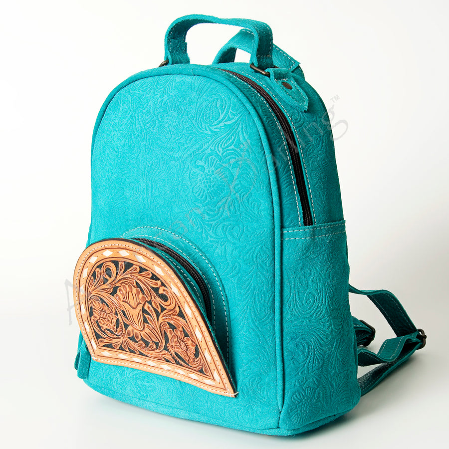 American Darling Backpack Hand Tooled Embossed Genuine Leather Western Women Bag Handbag Purse | for Laptop School - Uhorse