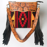 American Darling ADBGZ553 Signature Crossbody Hand Tooled Saddle Blanket Genuine Leather Women Bag Western Handbag Purse