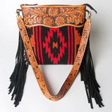 American Darling ADBGZ555 Signature Crossbody Hand Tooled Saddle Blanket Genuine Leather Women Bag Western Handbag Purse