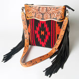 American Darling Signature Crossbody Hand Tooled Saddle Blanket Genuine Leather women bag western handbag purse