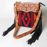 American Darling ADBGZ555 Signature Crossbody Hand Tooled Saddle Blanket Genuine Leather Women Bag Western Handbag Purse