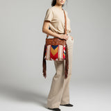 American Darling Signature Crossbody Hand Tooled Saddle Blanket Genuine Leather women bag western handbag purse