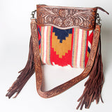 American Darling ADBGZ556 Signature Crossbody Hand Tooled Saddle Blanket Genuine Leather Women Bag Western Handbag Purse