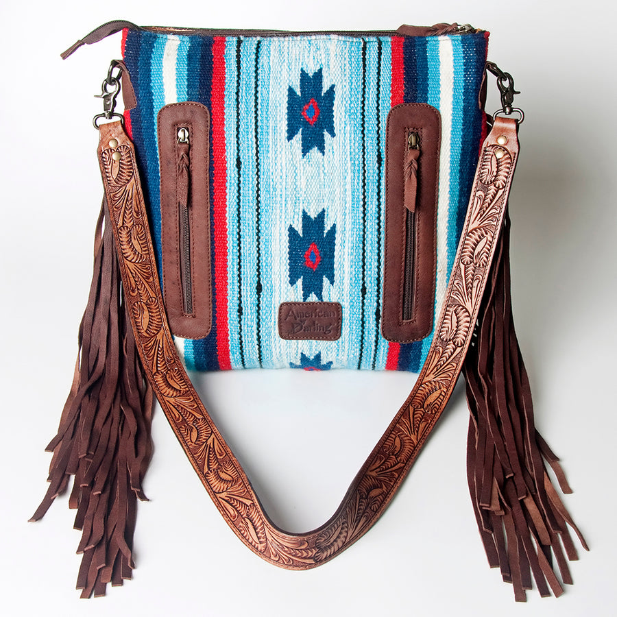 American Darling Signature Crossbody Hand Tooled Saddle Blanket Genuine Leather women bag western handbag purse