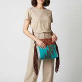 American Darling Signature Crossbody Hand Tooled Saddle Blanket Genuine Leather women bag western handbag purse