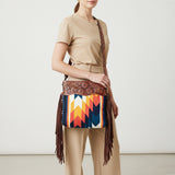 American Darling Signature Crossbody Hand Tooled Saddle Blanket Genuine Leather women bag western handbag purse