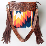 American Darling Signature Crossbody Hand Tooled Saddle Blanket Genuine Leather women bag western handbag purse