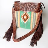 ADBGZ560 American Darling Hand Tooled Saddle Blanket Genuine Leather by Hilason – Cowboy and equestrian accessories
