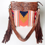 American Darling ADBGZ561 Signature Crossbody Hand Tooled Saddle Blanket Genuine Leather women bag western handbag purse