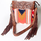 American Darling ADBGZ561 Signature Crossbody Hand Tooled Saddle Blanket Genuine Leather women bag western handbag purse