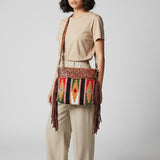 American Darling Signature Crossbody Hand Tooled Saddle Blanket Genuine Leather women bag western handbag purse