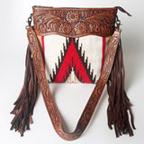 American Darling ADBGZ566 Signature Crossbody Hand Tooled Saddle Blanket Genuine Leather women bag western handbag purse