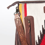 American Darling ADBGZ566 Signature Crossbody Hand Tooled Saddle Blanket Genuine Leather women bag western handbag purse