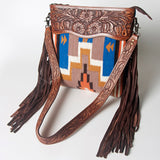 American Darling ADBGZ568 Signature Crossbody Hand Tooled Saddle Blanket Genuine Leather women bag western handbag purse