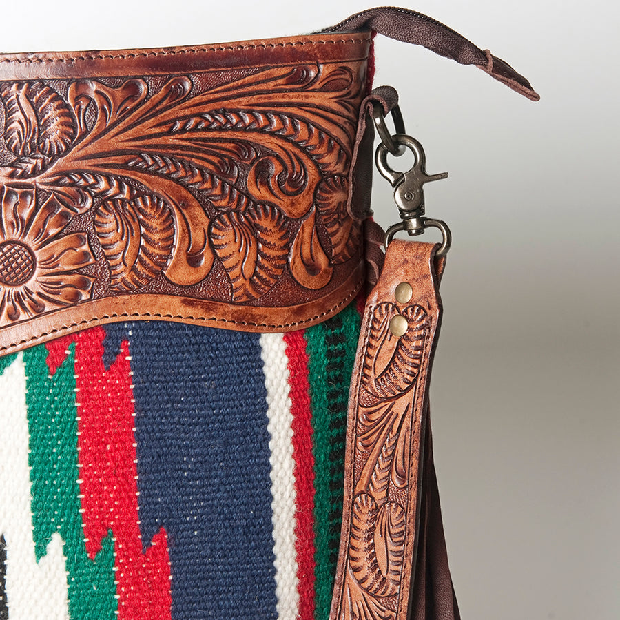 American Darling Signature Crossbody Hand Tooled Saddle Blanket Genuine Leather women bag western handbag purse