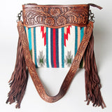 American Darling ADBGZ571 Signature Crossbody Hand Tooled Saddle Blanket Genuine Leather women bag western handbag purse