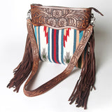 American Darling Signature Crossbody Hand Tooled Saddle Blanket by Hilason – Cowboy and equestrian accessories
