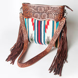 American Darling ADBGZ571 Signature Crossbody Hand Tooled Saddle Blanket Genuine Leather women bag western handbag purse