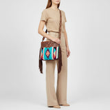 American Darling Signature Crossbody Hand Tooled Saddle Blanket Genuine Leather women bag western handbag purse