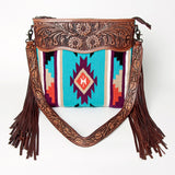 American Darling ADBGZ572 Signature Crossbody Hand Tooled Saddle Blanket Genuine Leather women bag western handbag purse