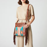 American Darling Signature Crossbody Hand Tooled Saddle Blanket Genuine Leather women bag western handbag purse
