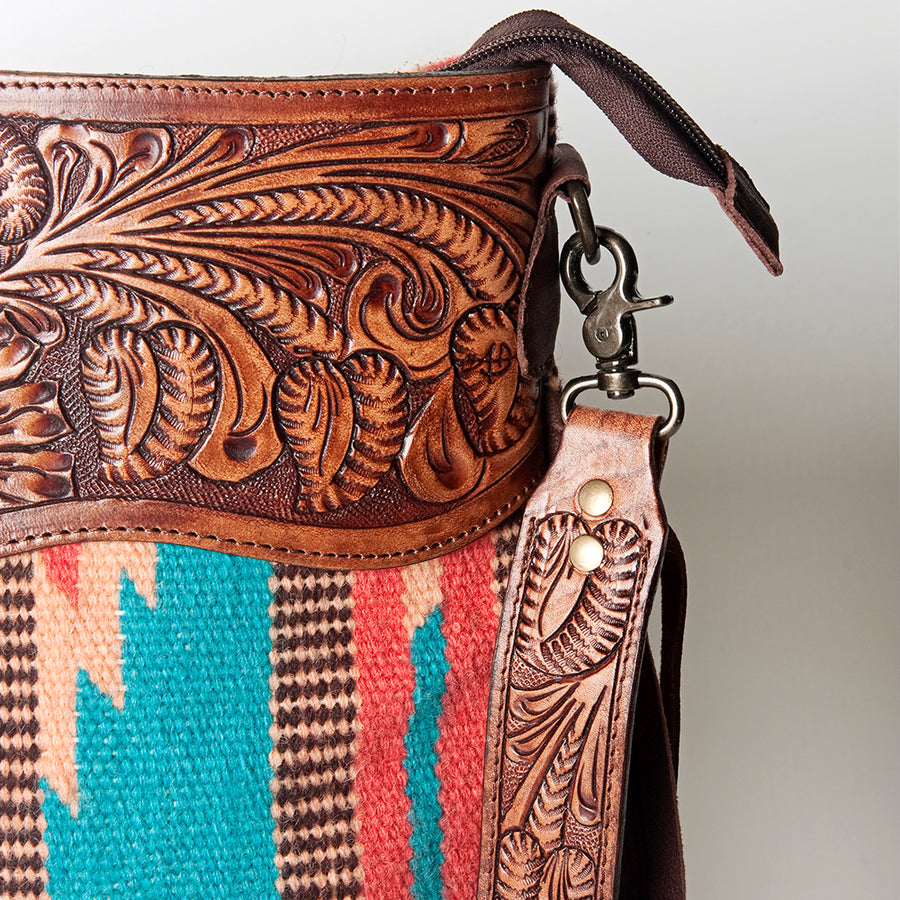 American Darling Signature Crossbody Hand Tooled Saddle Blanket Genuine Leather women bag western handbag purse