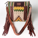 American Darling ADBGZ575 Signature Crossbody Hand Tooled Saddle Blanket Genuine Leather women bag western handbag purse