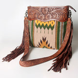 American Darling ADBGZ575 Signature Crossbody Hand Tooled Saddle Blanket Genuine Leather women bag western handbag purse